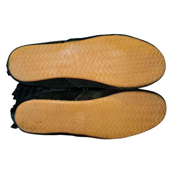 Monkey Feet Black Fringe Ankle Boots - Picture 5 of 10